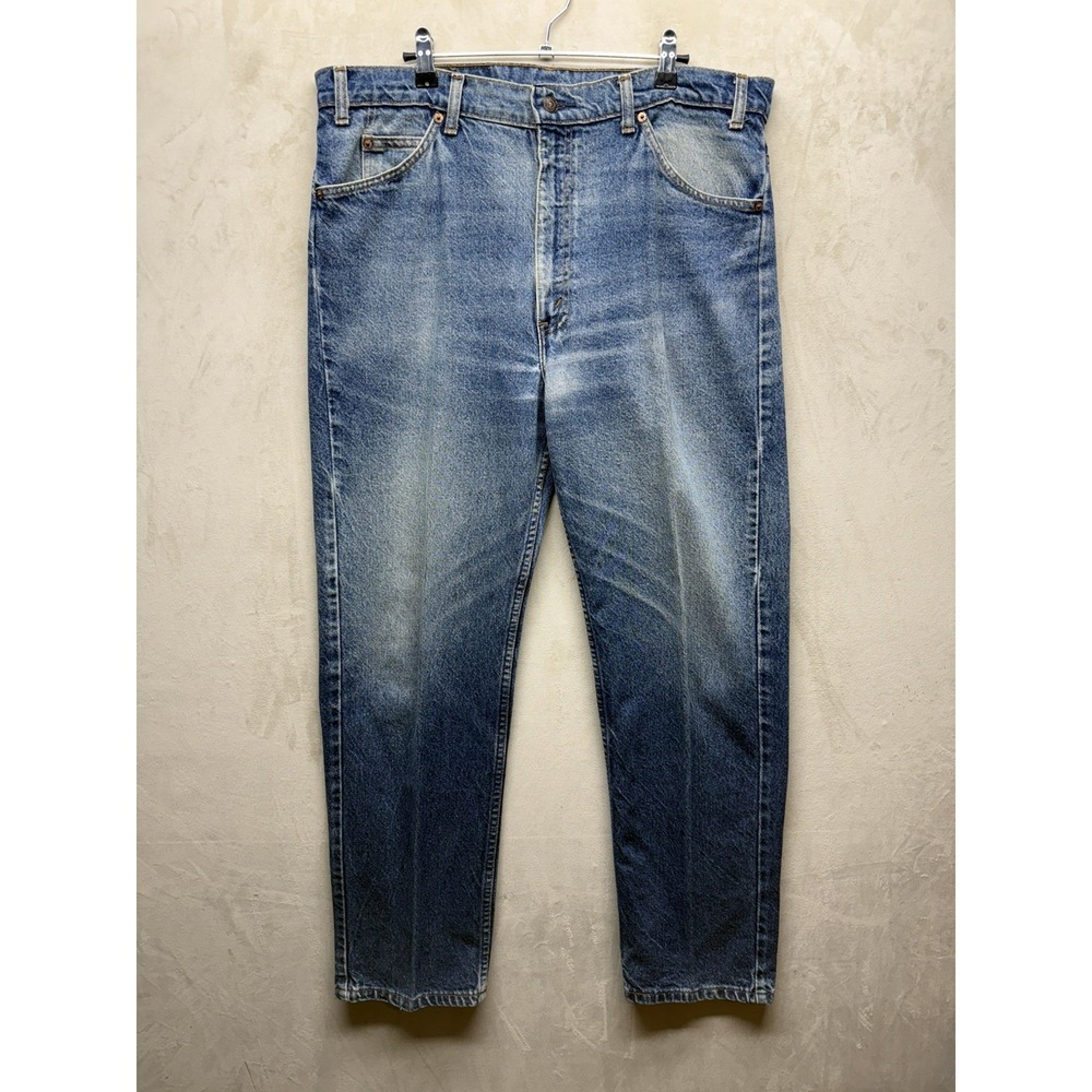 Vintage Levi's 505 Jeans Mens 38x30 Orange Tab USA Made Blue Straight Whiskered